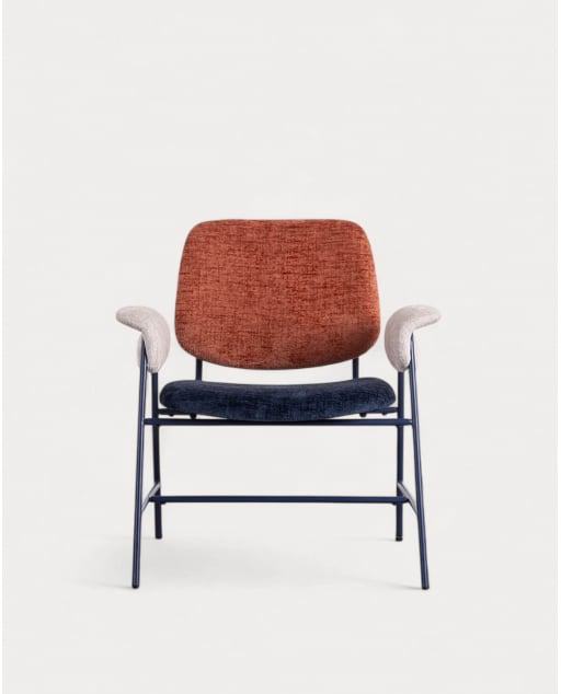 Fauteuil avec Accoudoirs en Métal et Tissu Vegas