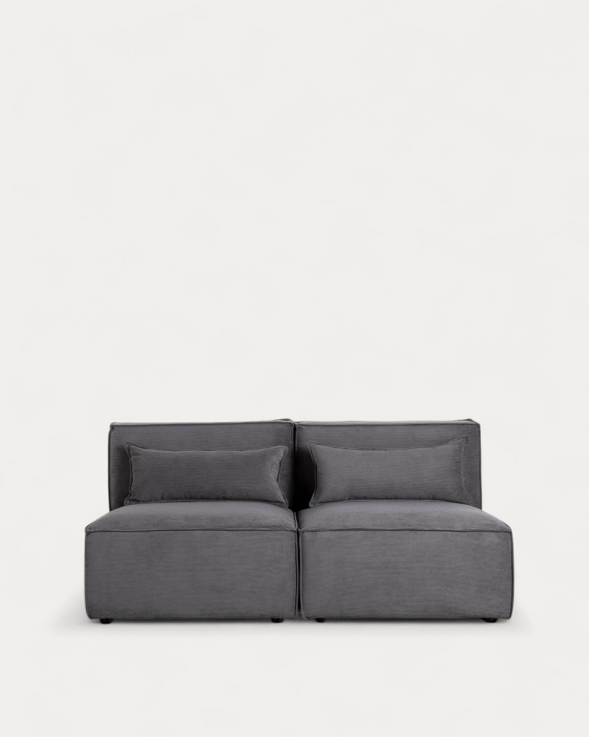 Canapé Modulaire 2 Pièces en Velours Côtelé Kilhe, image de la gelerie 1