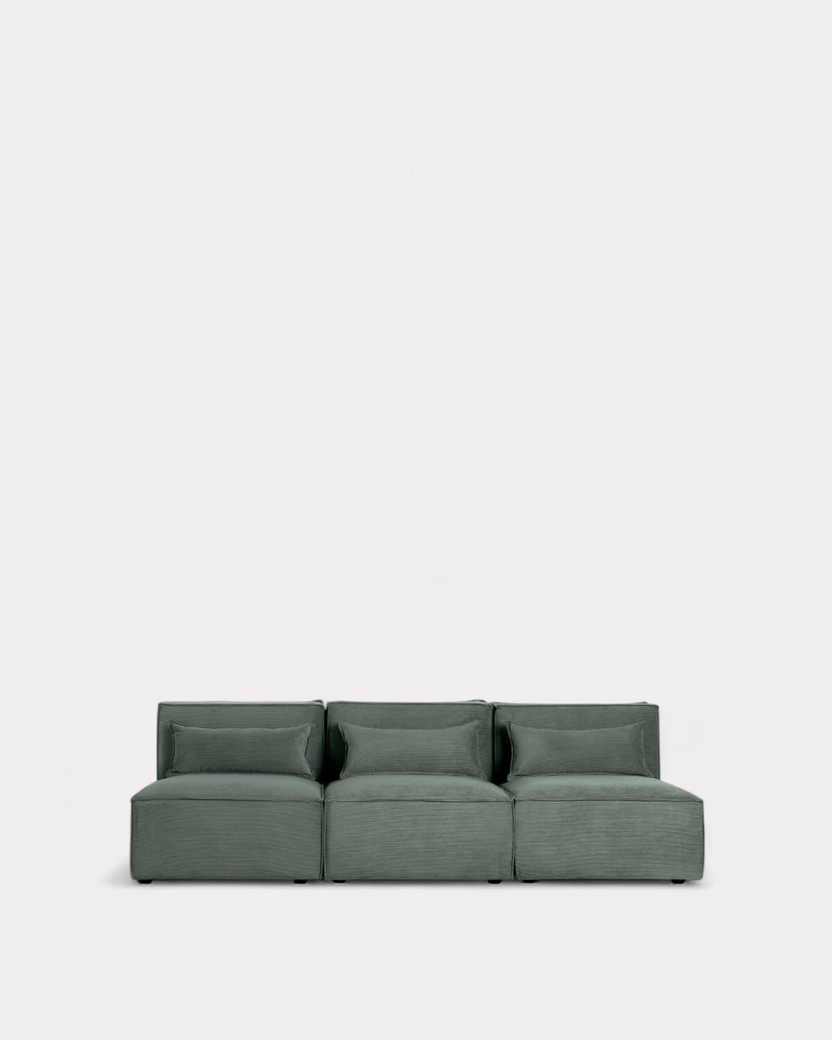 Canapé Modulaire 3 Pièces en Velours Côtelé Kilhe