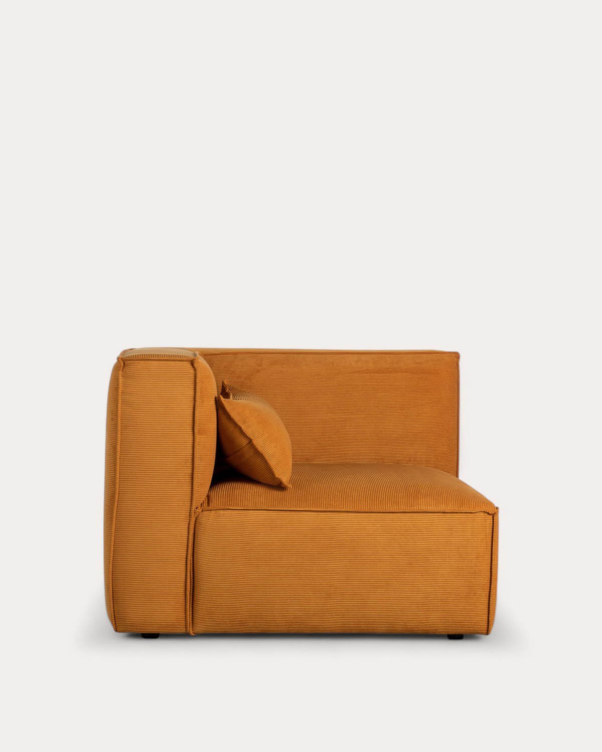 Module de Fauteuil d'Angle pour Canapé en Velours Côtelé Kilhe