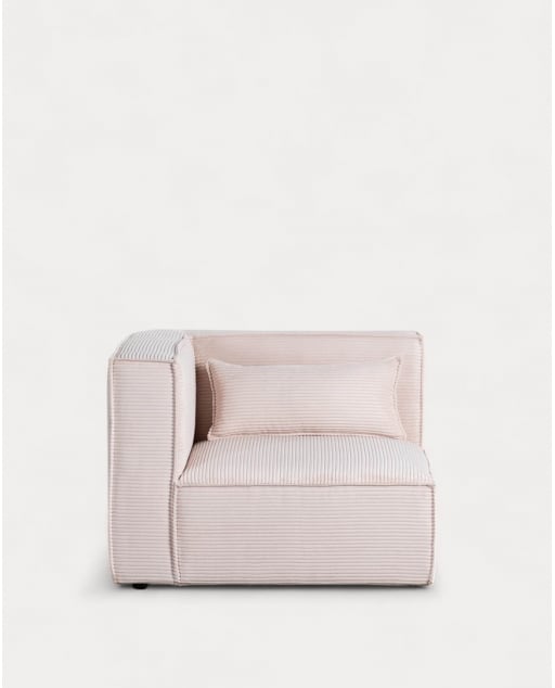 Module de Fauteuil d'Angle en Velours Côtelé Épais Kilhe