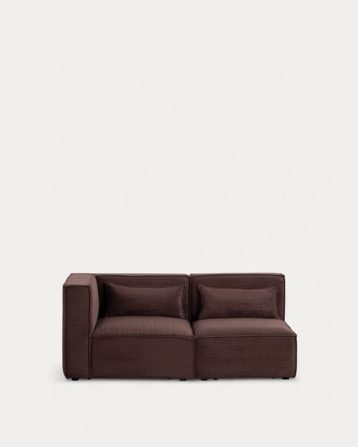 Canapé d'Angle 2 Pièces et le Fauteuil en Velours Côtelé Épais Kilhe