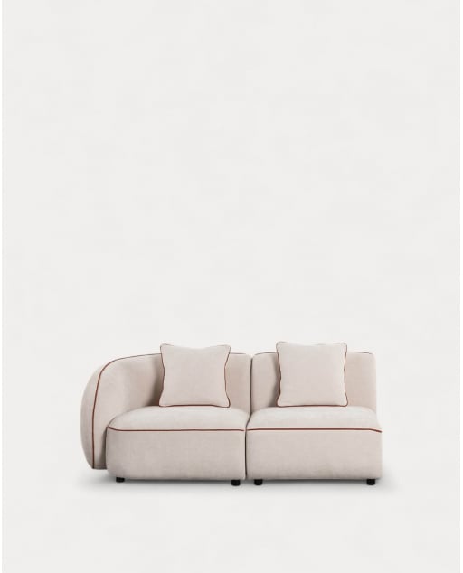 Canapé D'Angle Modulable 2 Pièces avec Fauteuil en Tissu Ilham