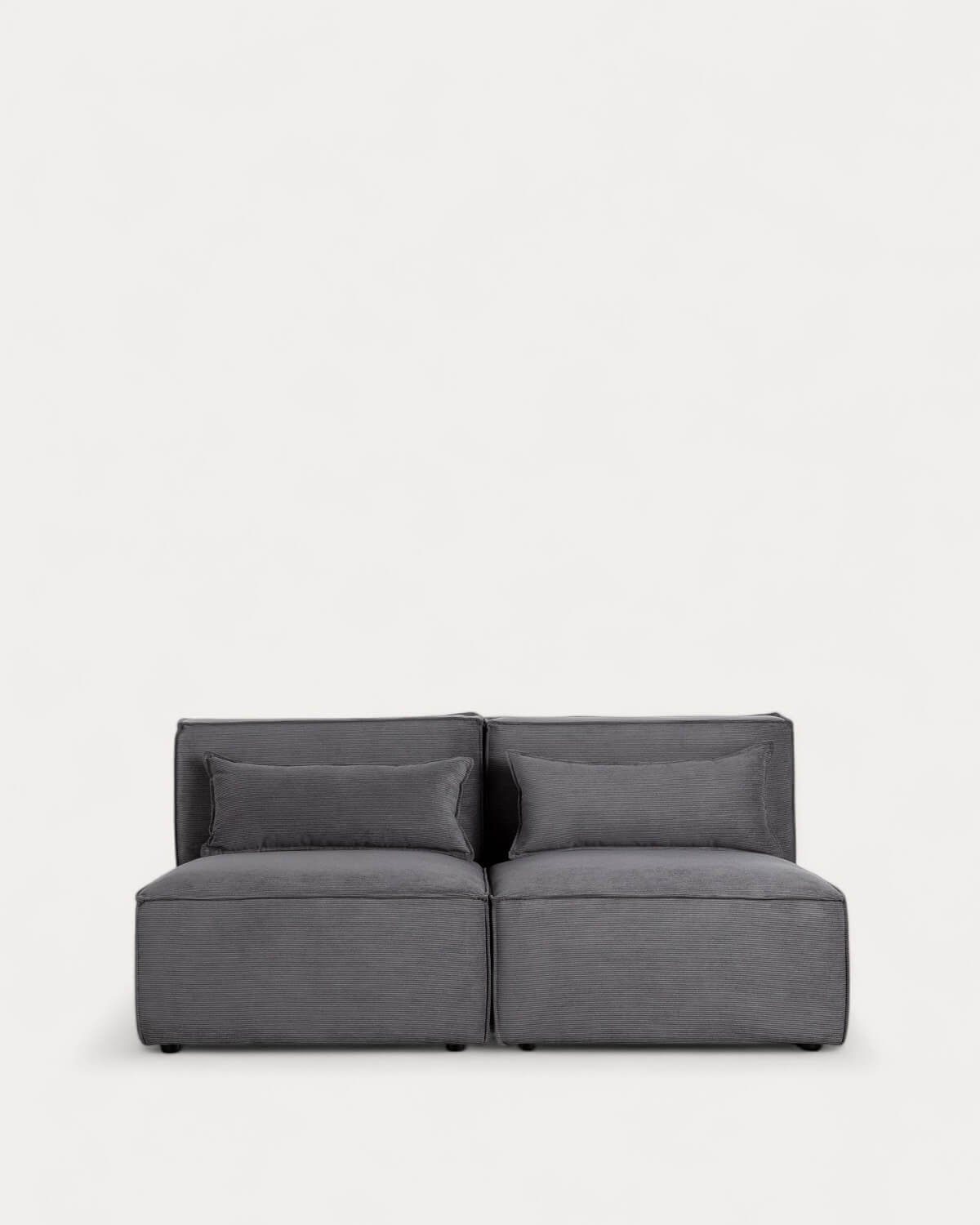 Canapé Modulaire 2 Pièces en Velours Côtelé Kilhe