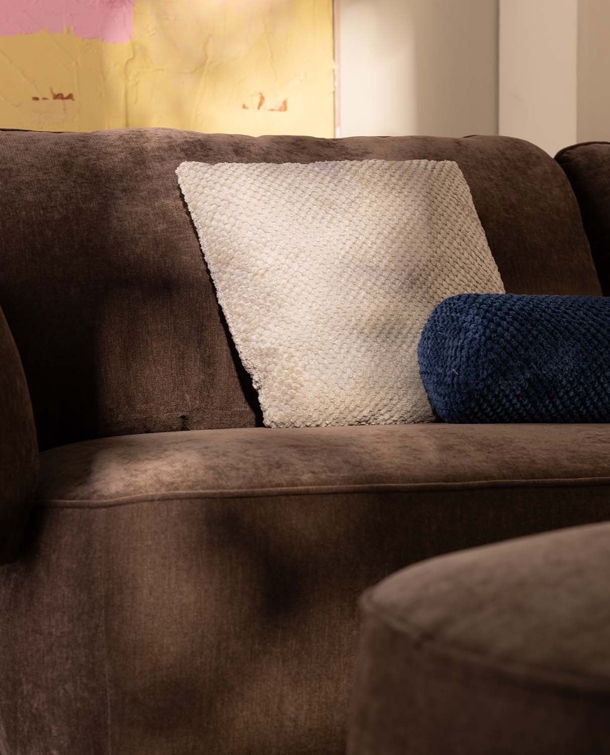 Canapé 2 Places avec Pouf en Tissu Kino, image de la gelerie 3