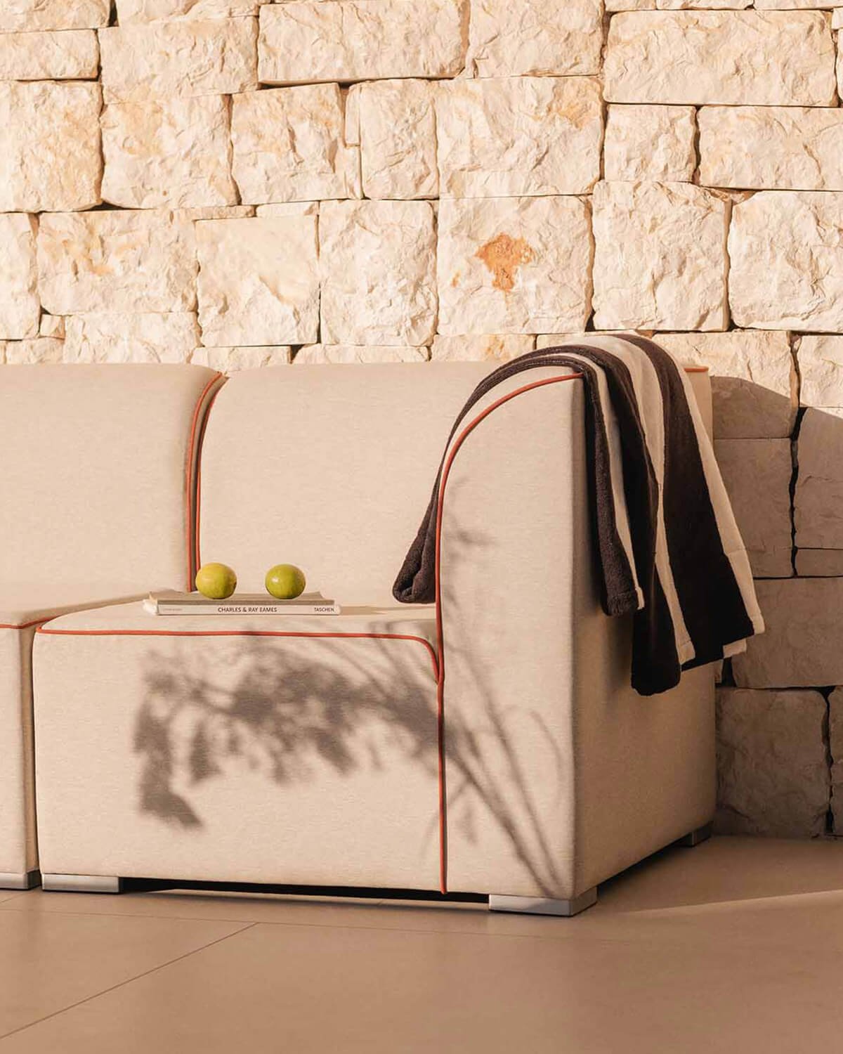 Canapé de Jardin Modulaire 3 Pièces avec 2 Canapés d'Angle et Fauteuil en Tissu Lagos, image de la gelerie 3