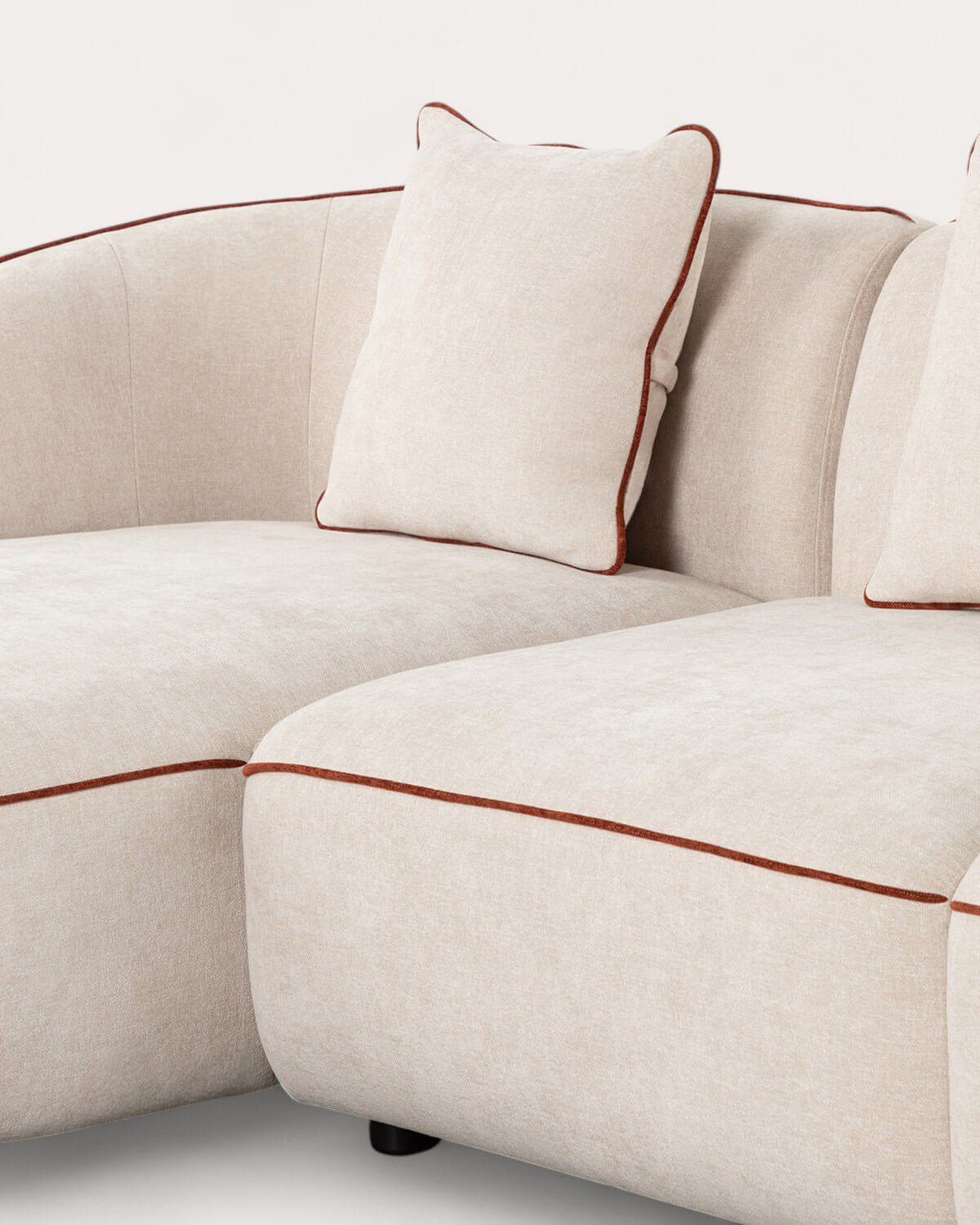 Canapé Méridienne Modulable 3 Pièces avec Fauteuil D'Angle et Fauteuil en Tissu Ilham, image de la gelerie 5