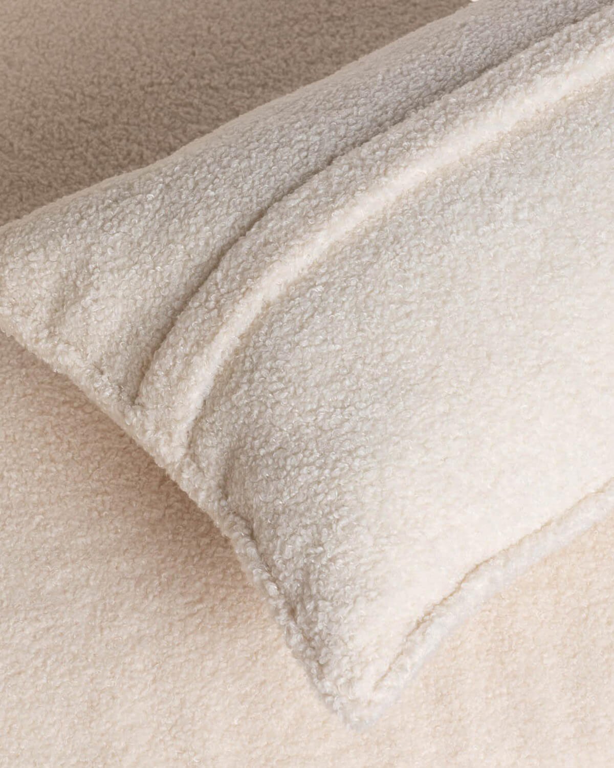 Canapé Modulable 3 Pièces avec 2 Fauteuils et Pouf en Tissu Bouclé Kilhe, image de la gelerie 7