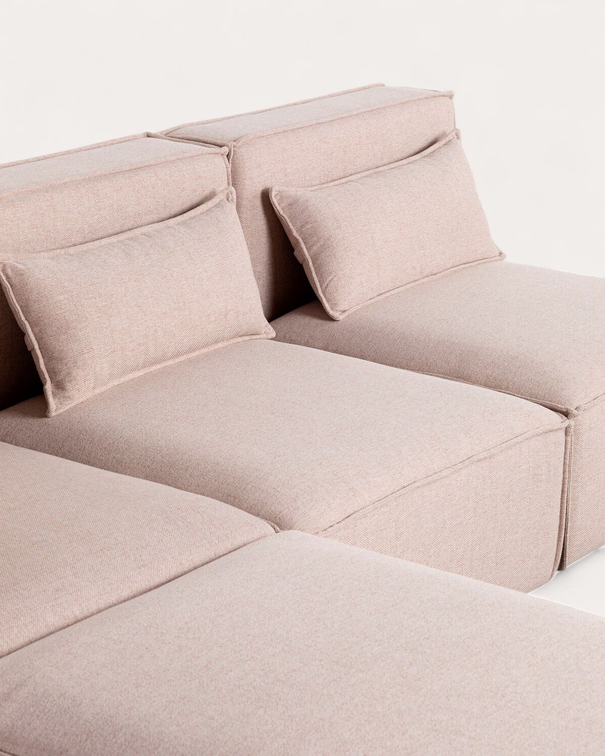 Canapé Modulable 3 pièces avec 2 Fauteuils et Pouf en Tissu Kilhe , image de la gelerie 4