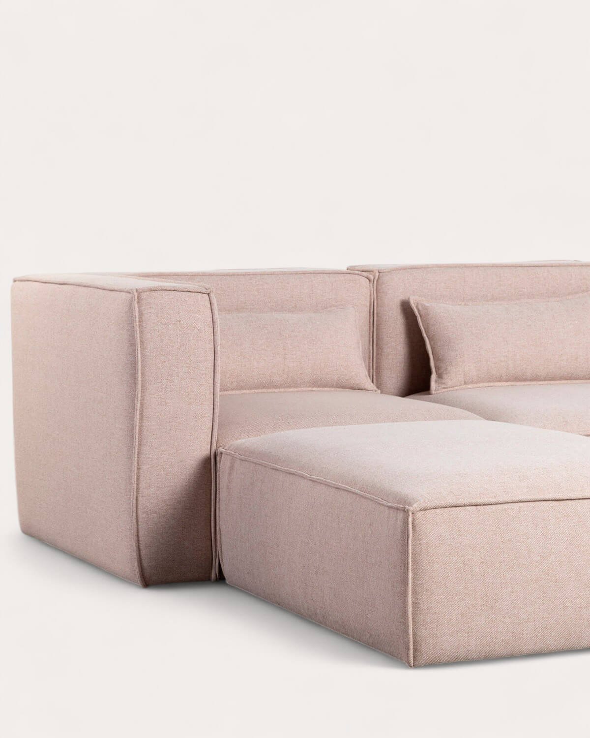 Canapé Modulable 3 pièces avec 2 Fauteuils et Pouf en Tissu Kilhe , image de la gelerie 5