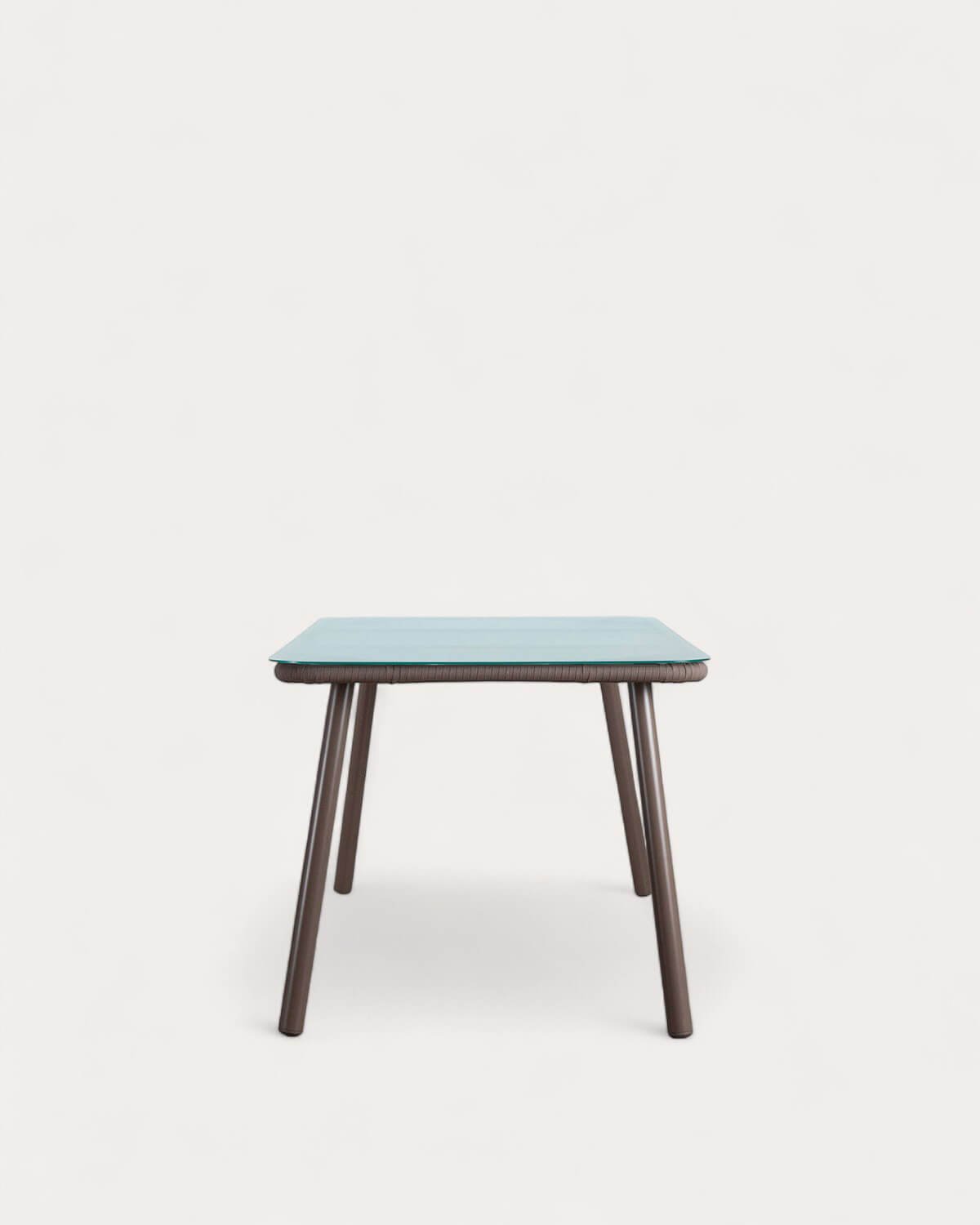 Table de Salle à Manger Rectangulaire en Aluminium et Verre (160x90 cm) Drian, image de la gelerie 3