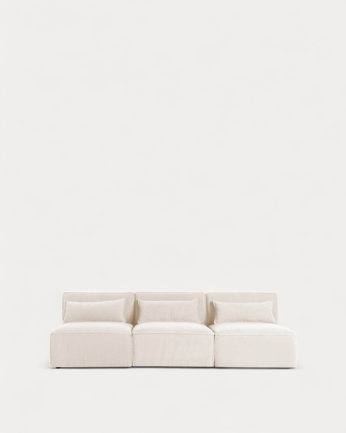 Canapé modulable 3 pièces en tissu Bouclé Kilhe