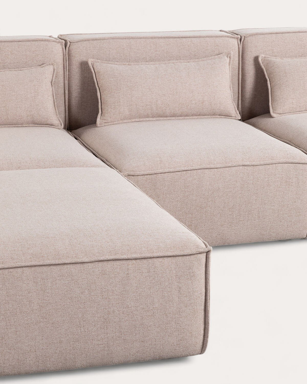 Canapé Modulable 3 pièces et Pouf en Tissu Kilhe, image de la gelerie 4