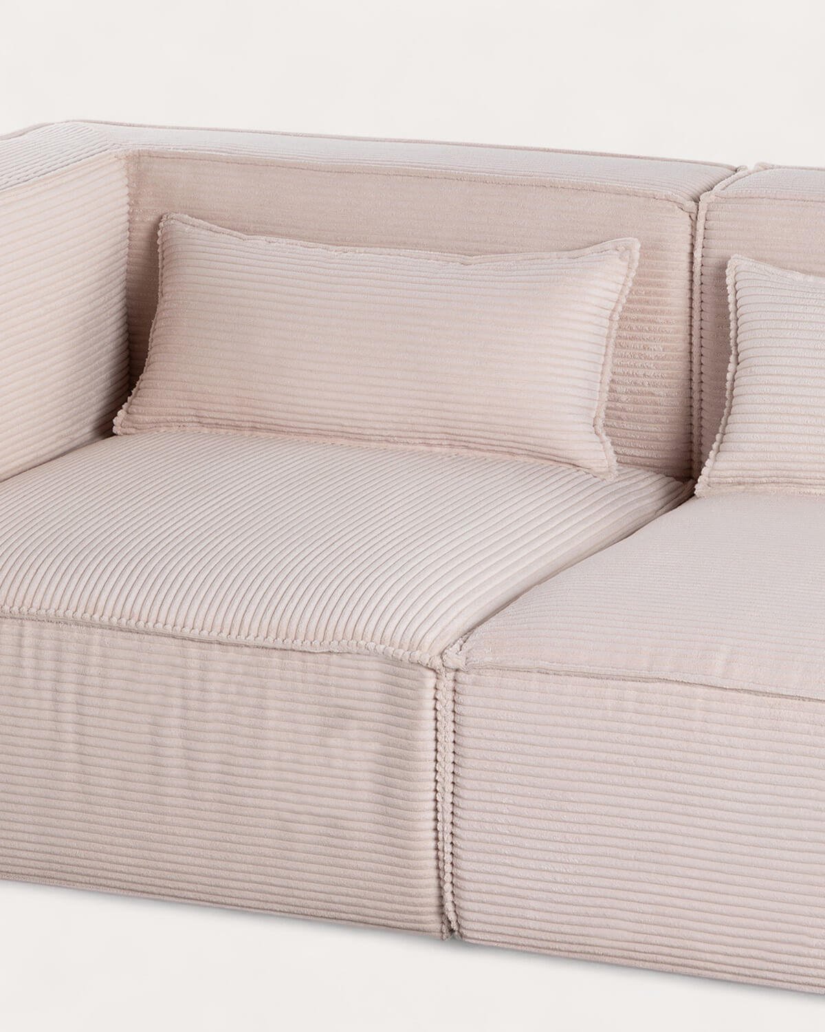 Canapé Modulable d'Angle 3 Pièces avec 2 Fauteuils en Velours Côtelé Épais Kilhe , image de la gelerie 5