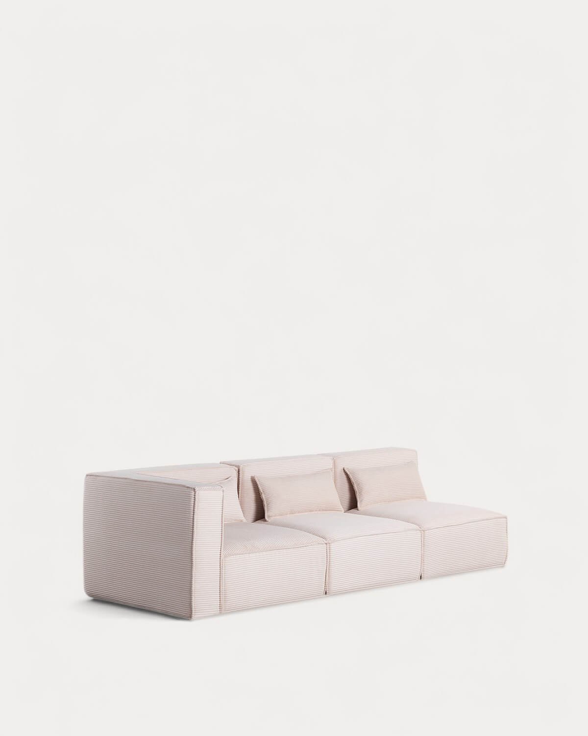 Canapé Modulable d'Angle 3 Pièces avec 2 Fauteuils en Velours Côtelé Épais Kilhe , image de la gelerie 1