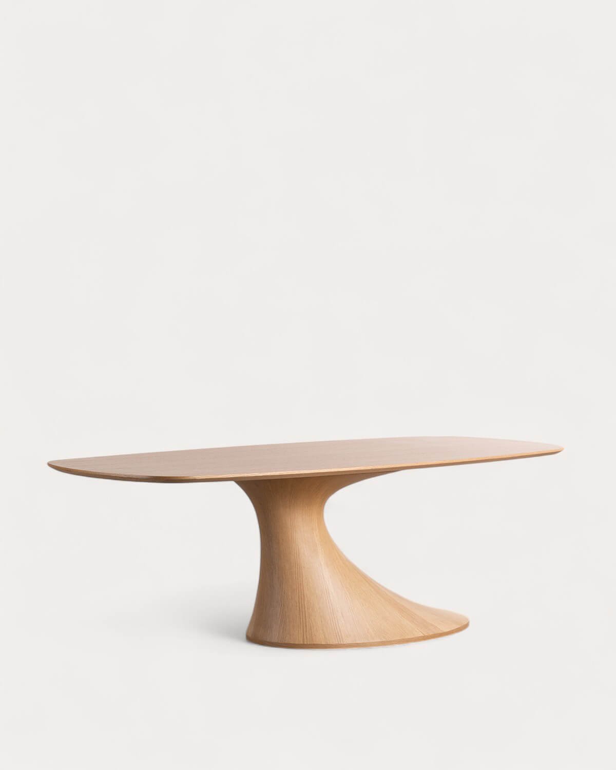 Table de Salle à Manger Rectangulaire en Bois et Fibre de Verre (220x100 cm) Flawas, image de la gelerie 1