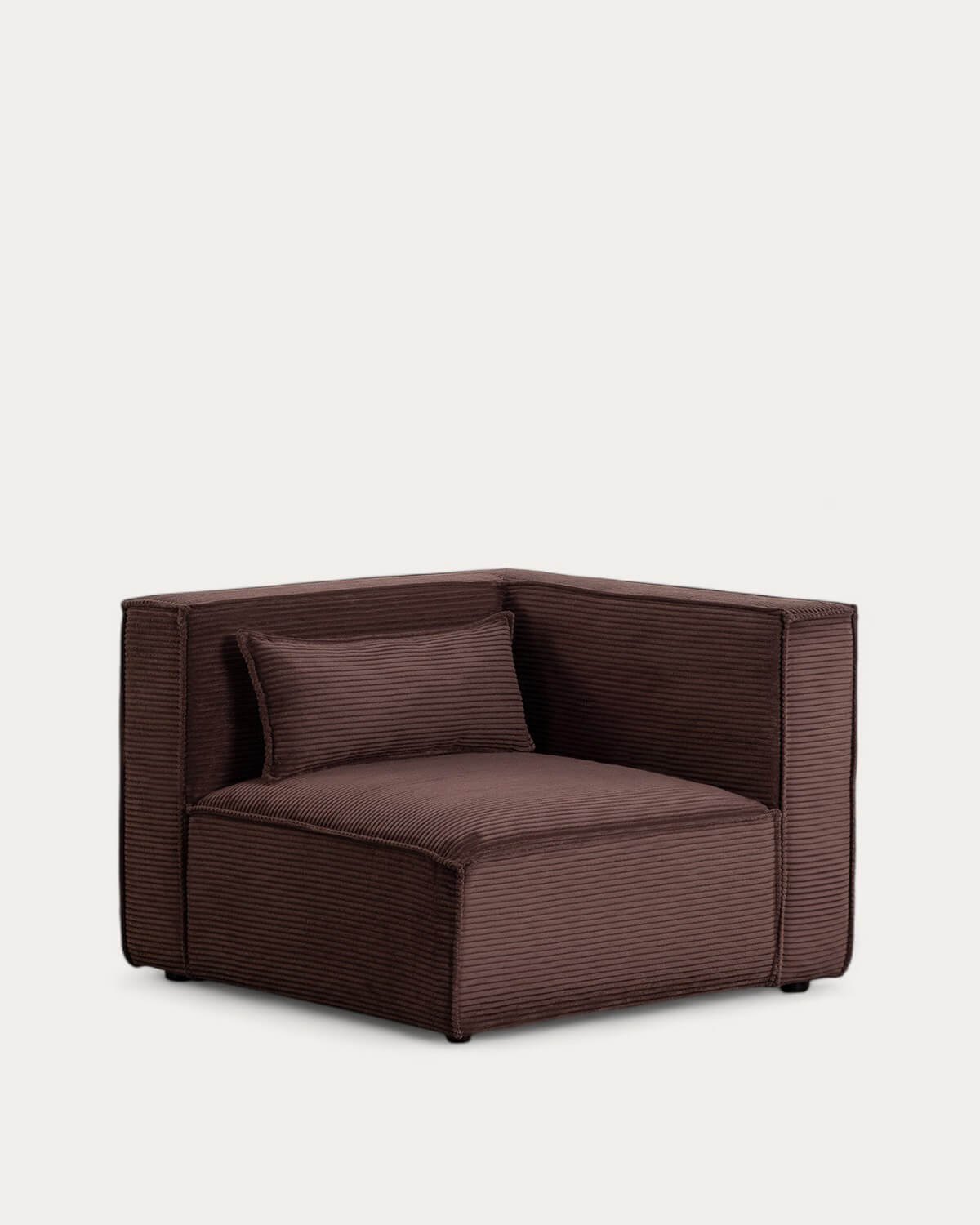 Canapé Modulable 4 Pièces avec 3 Fauteuils en Velours Côtelé Épais Kilhe , image de la gelerie 3