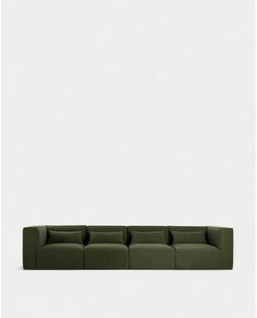 Canapé Modulable 4 Pièces avec 2 Fauteuils d'Angle en Tissu Bouclé Kilhe