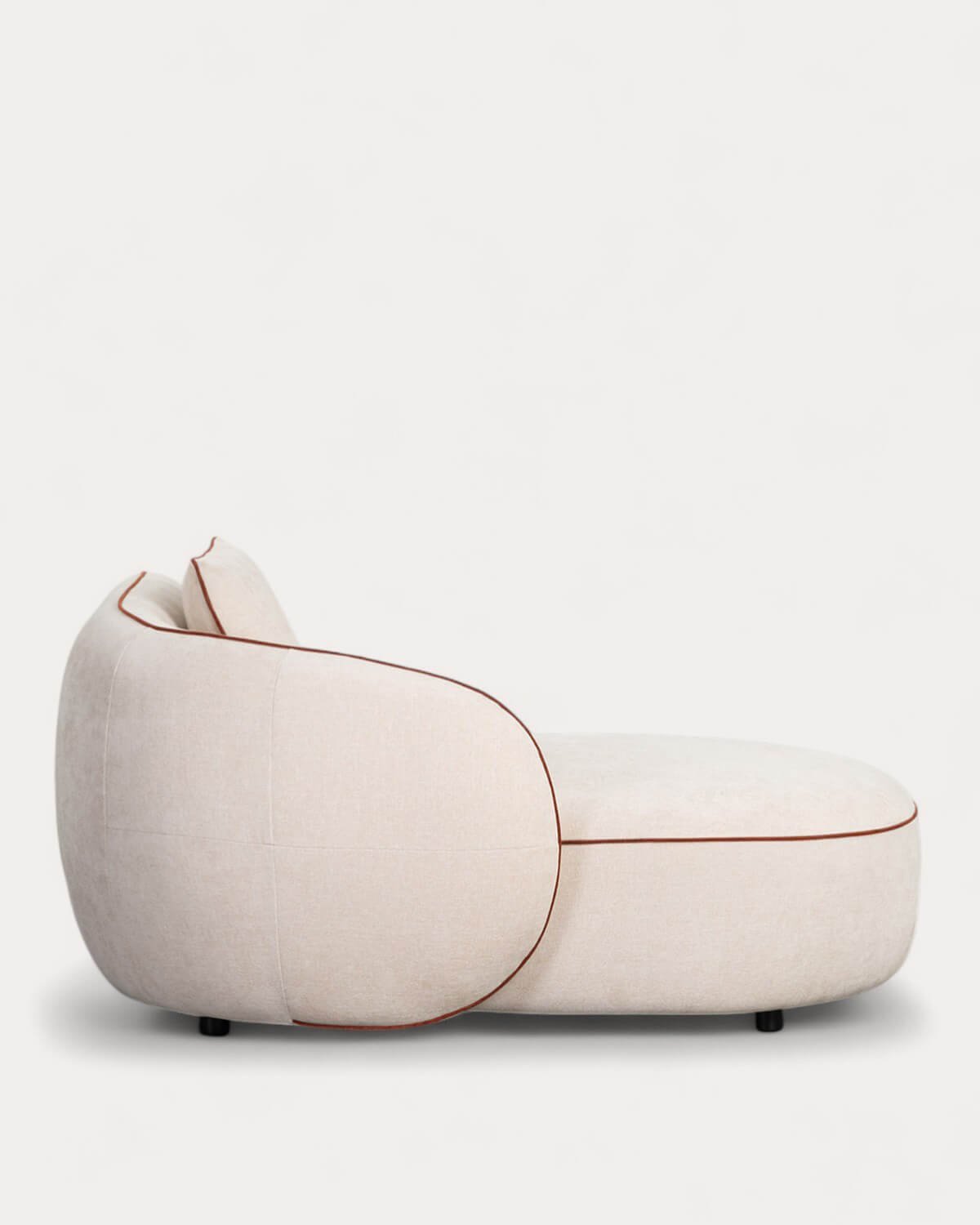 Canapé Modulable 5 Pièces avec 2 Méridiennes et Pouf Rond en Tissu Ilham , image de la gelerie 3