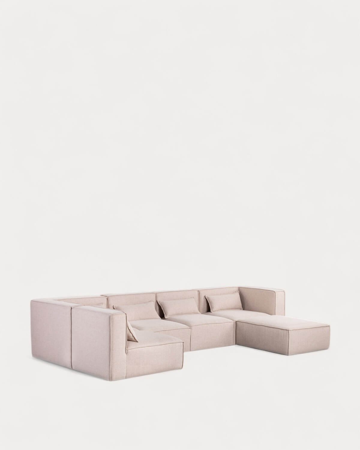 Canapé Modulable 5 pièces et Pouf en Tissu Kilhe , image de la gelerie 1