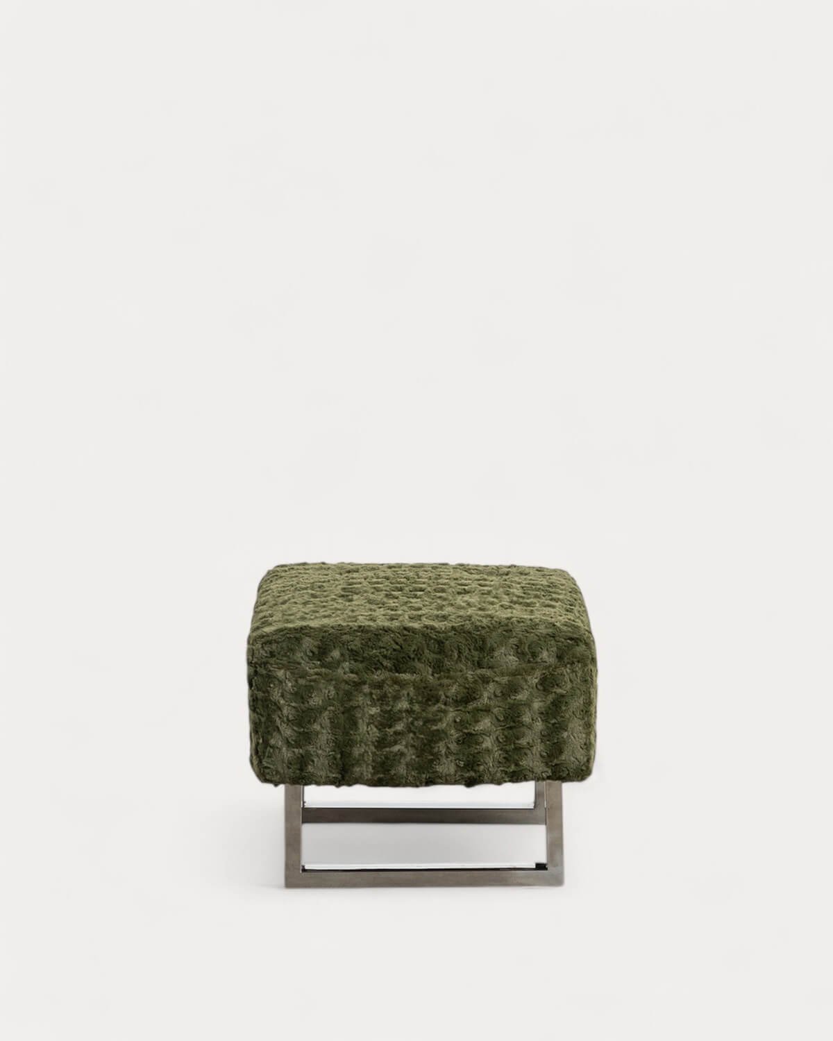 Puff de Repose-Pieds en Tissu à Fourrure des Années 70s Furry, image de la gelerie 2