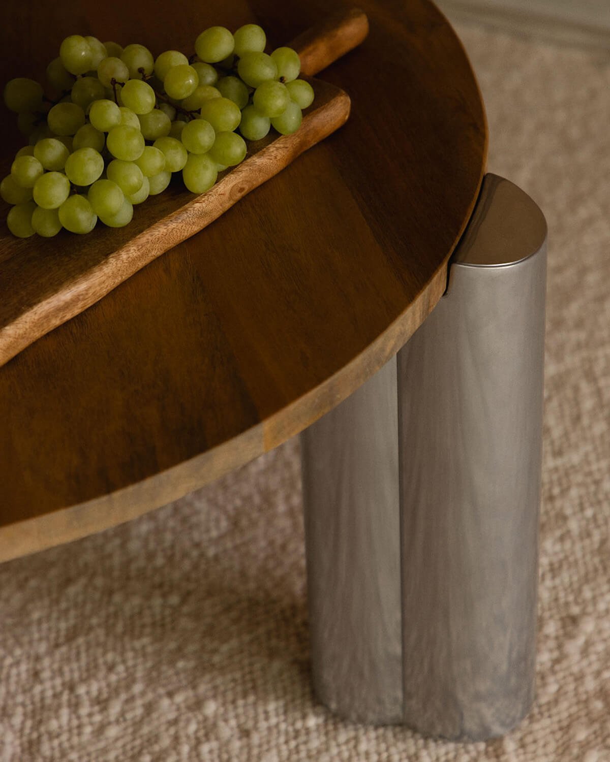 Table Basse Ronde avec Plateau en Bois de Manguier (Ø85 cm) Ethel, image de la gelerie 3