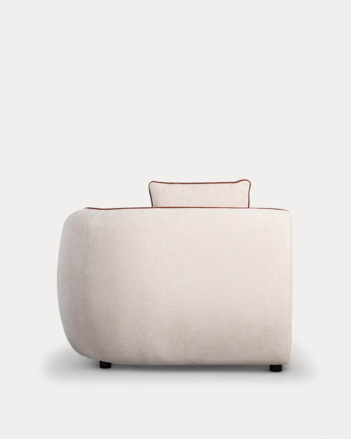 Fauteuil D'Angle avec Pouf Rond en Tissu Ilham , image de la gelerie 4