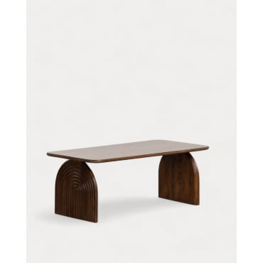 Table basse rectangulaire en manguier (120x60 cm) Lenis