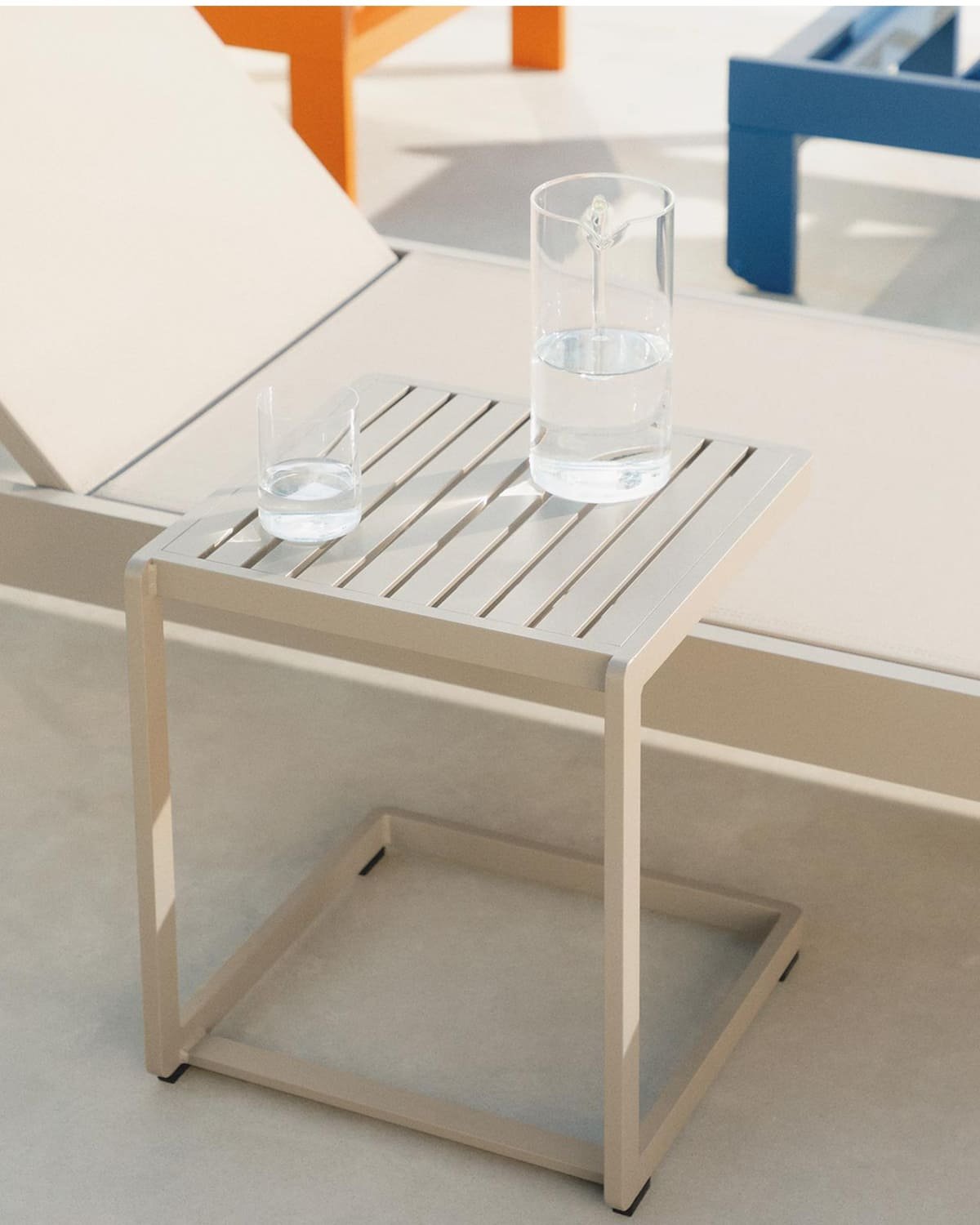 Table d'Appoint en Aluminium (40x40 cm) Kreta Colours, image de la gelerie 2