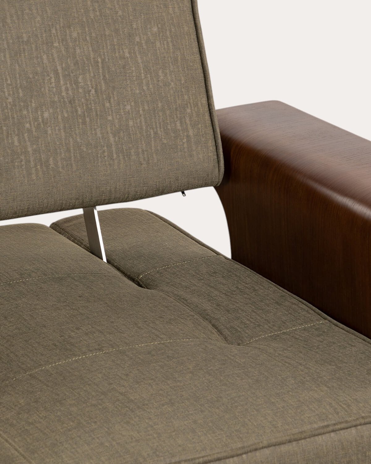 Pack 2 Fauteuils Inclinables avec Accoudoirs en Bois et Tissu 70S, image de la gelerie 5