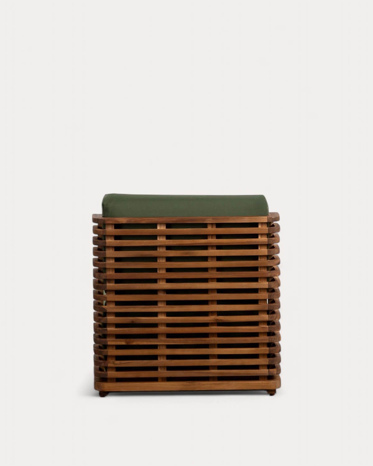 Pack de 2 Chaises de Jardin en Bois d'Acacia avec Coussins en Tissu Hazan, image de la gelerie 4
