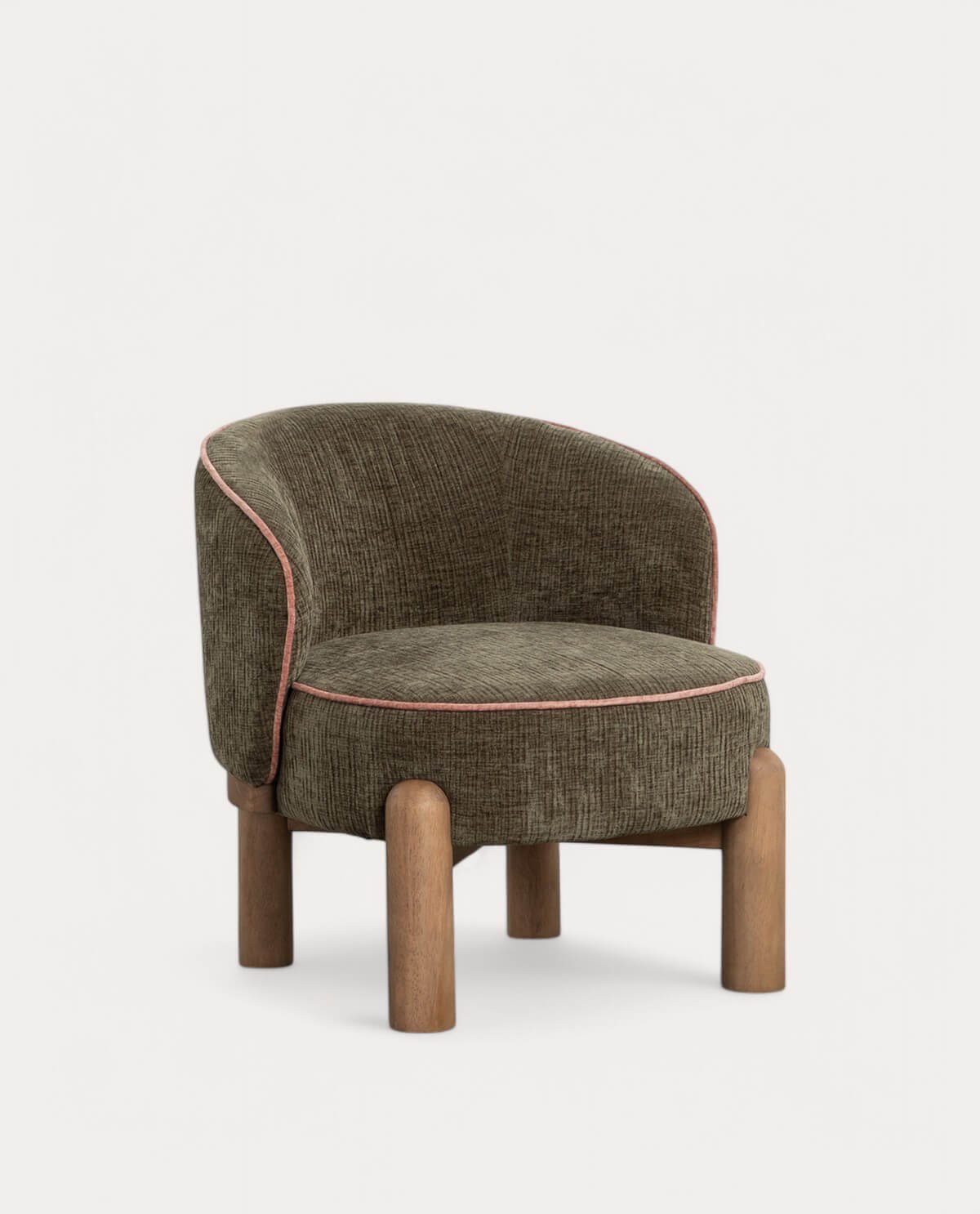 Pack 2 Fauteuils Tissu et Bois Louis, image de la gelerie 1