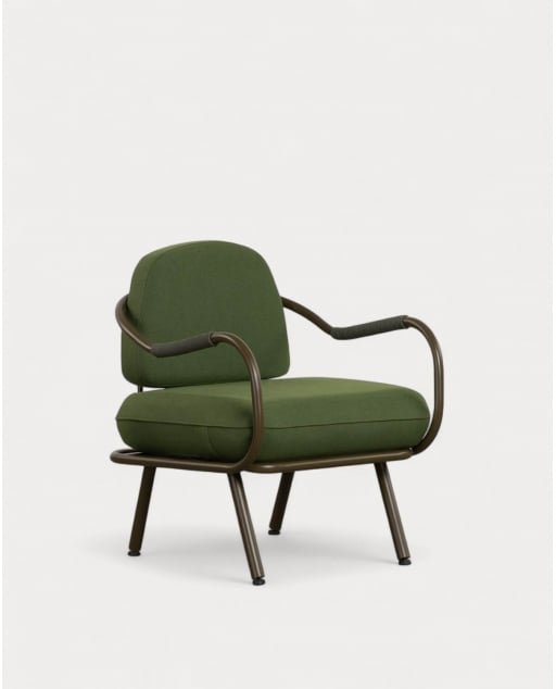 Pack de 2 Chaises de Jardin en Métal et Tissu Xoan