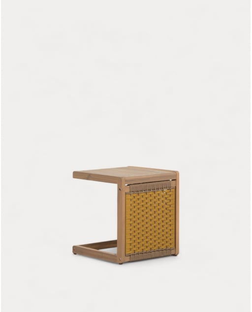 Table d'Appoint en Bois d'Acacia et Corde (40x40 cm) Mirle