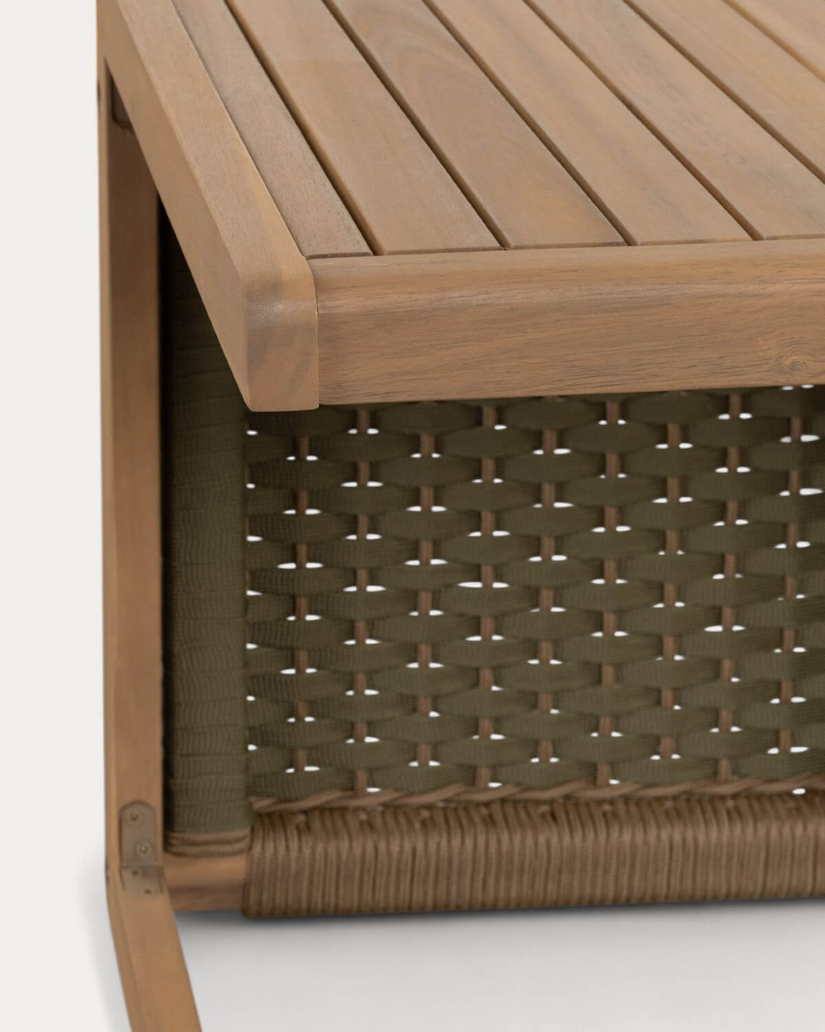 Table d'Appoint d'Extérieur en Bois d'Acacia et Corde (40x40 cm) Mirle, image de la gelerie 6