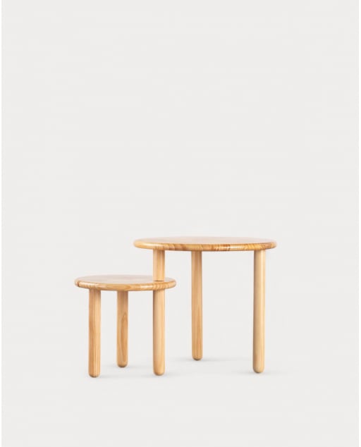 Table d'Appoint en Bois (Ø80 cm) Piy