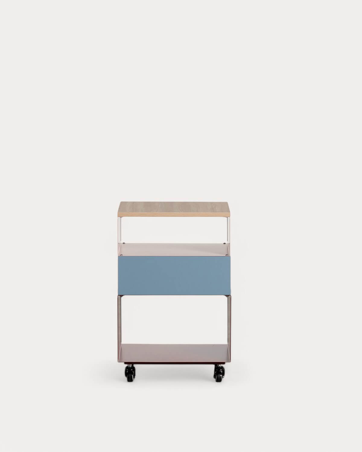 Table d'Appoint avec Roulettes et Rangement en Métal (40x40 cm) Aron, image de la gelerie 2