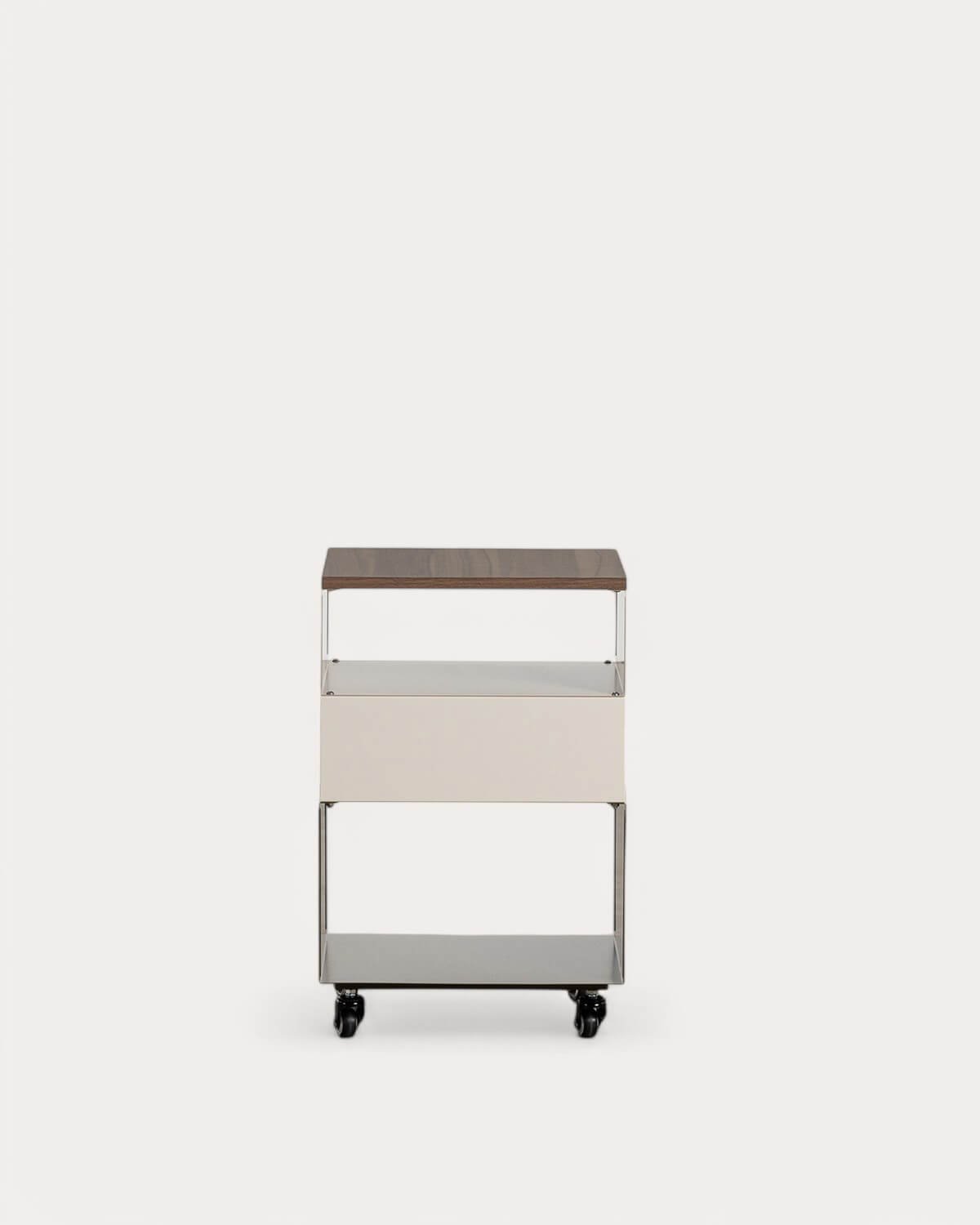 Table d'Appoint avec Roulettes et Rangement en Métal (40x40 cm) Aron, image de la gelerie 4