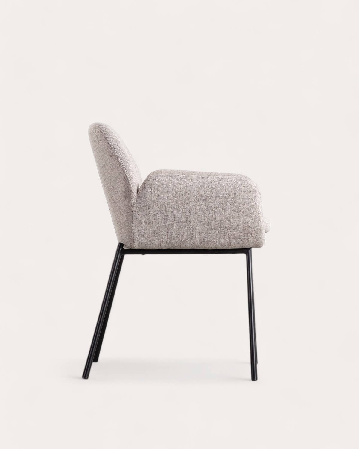 Pack 2 Chaises de Salle à Manger en Métal avec Accoudoirs et Tissu Eider, image de la gelerie 4