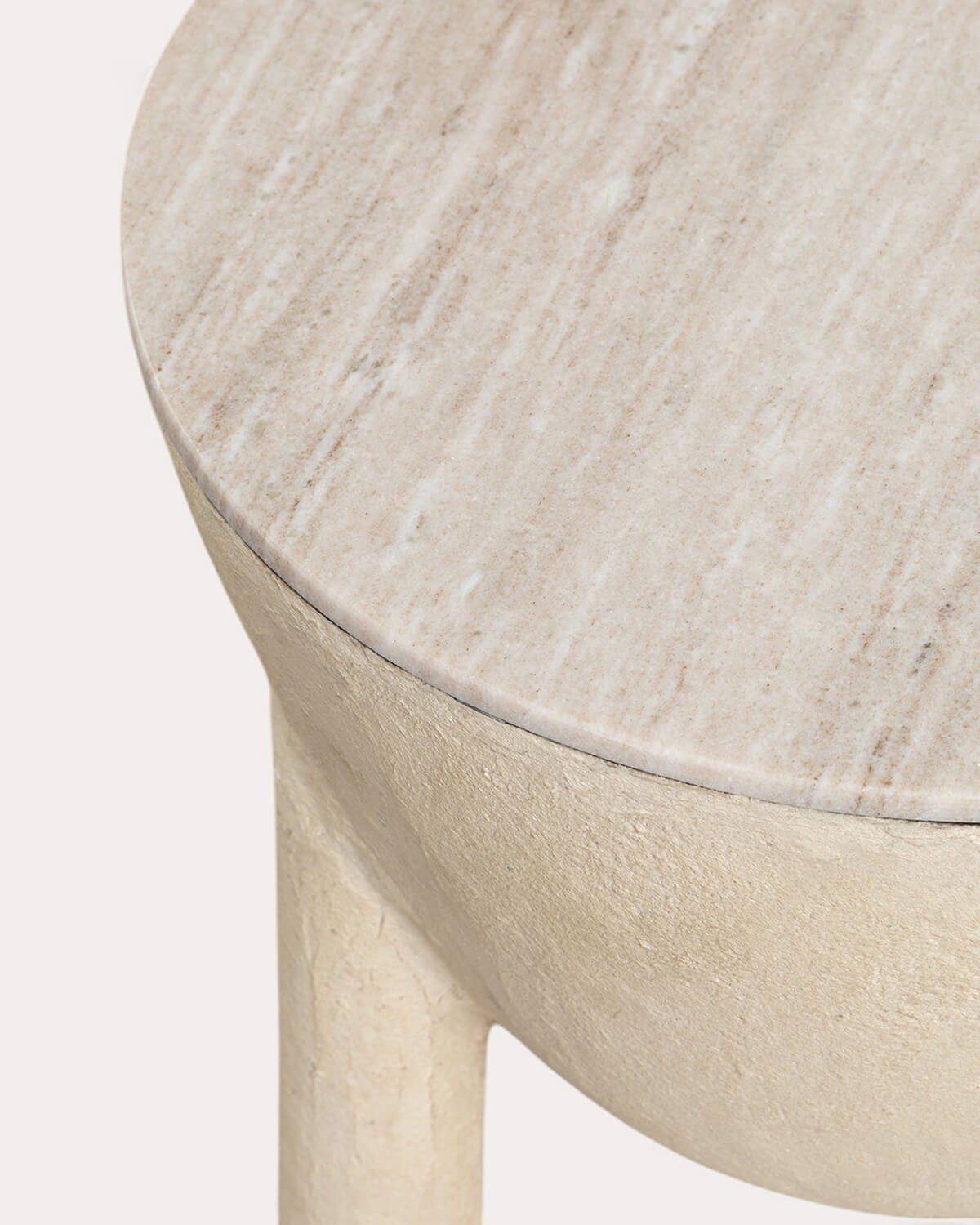 Table d'Appoint de Rangement Ronde en Marbre et Métal (Ø40,5 cm) Lefti, image de la gelerie 6