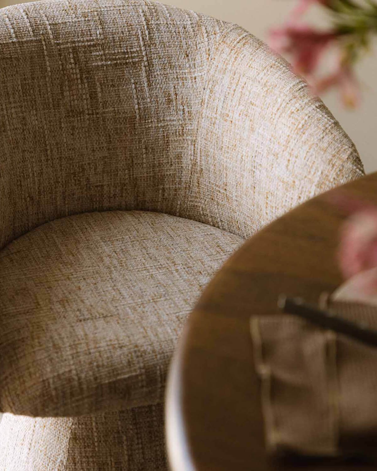 Pack de 4 Chaises de Salle à Manger Pivotantes en Tissu et Métal Laura, image de la gelerie 3