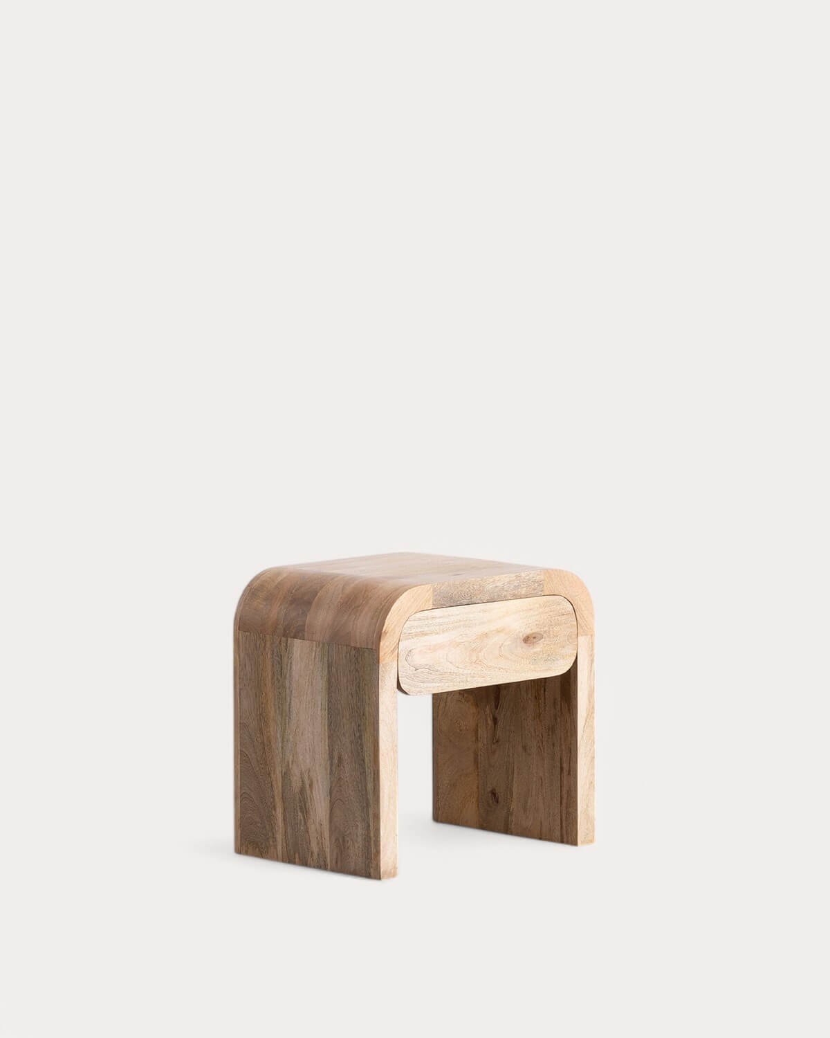 Table de Chevet avec Tiroir en Bois de Manguier (47x35 cm) Vanile , image de la gelerie 1
