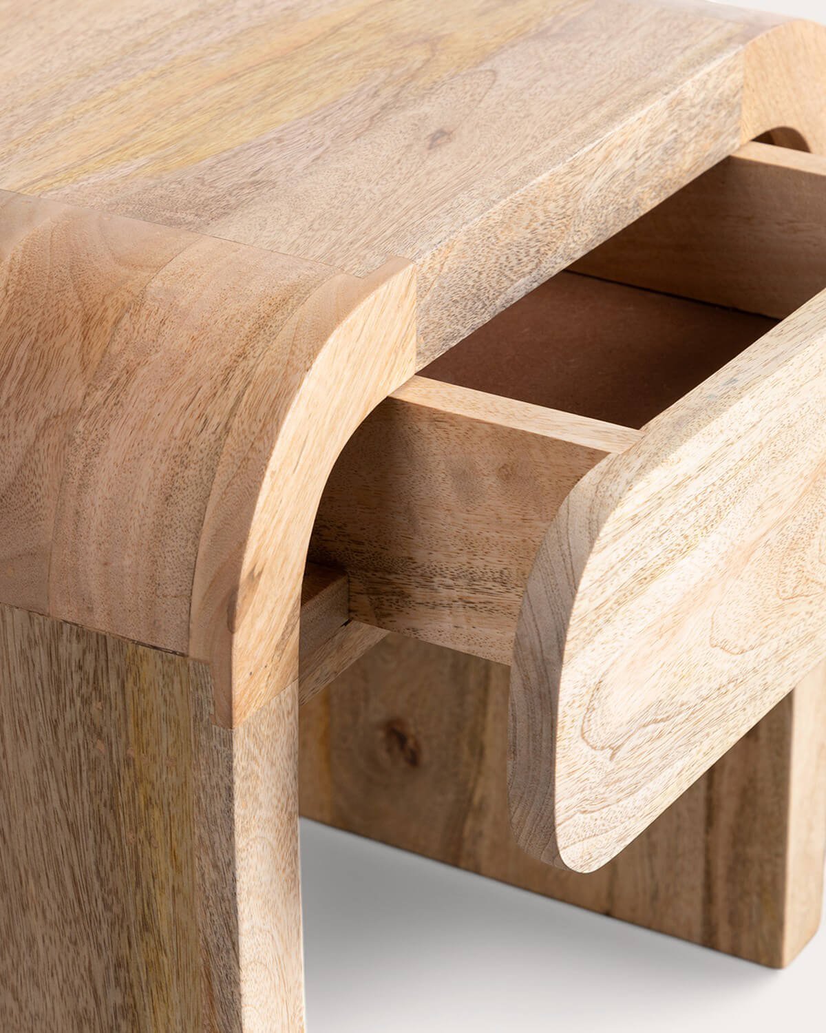 Table de Chevet avec Tiroir en Bois de Manguier (47x35 cm) Vanile , image de la gelerie 6