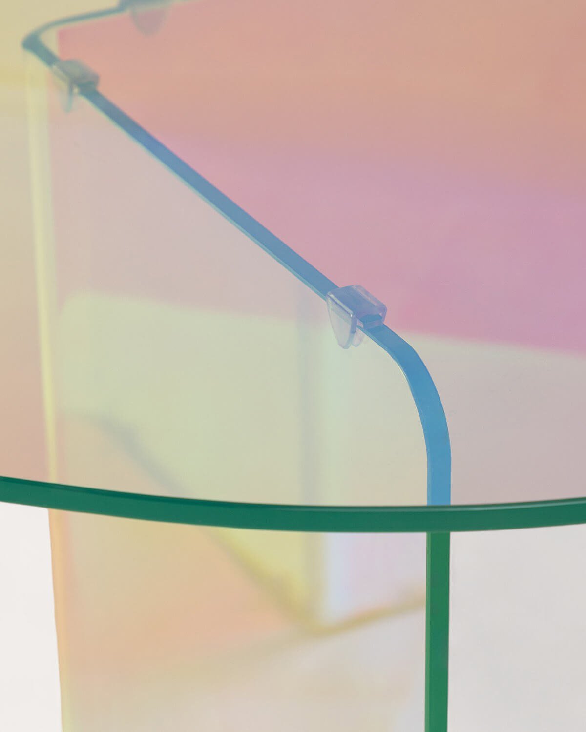 Table de Salle à Manger Ovale Irisé en Verre Trempé (200x90 cm) Iris, image de la gelerie 6