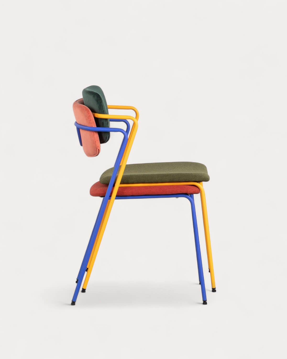 Pack 2 Chaises de Salle à Manger en Velours et Tissu Irun, image de la gelerie 5