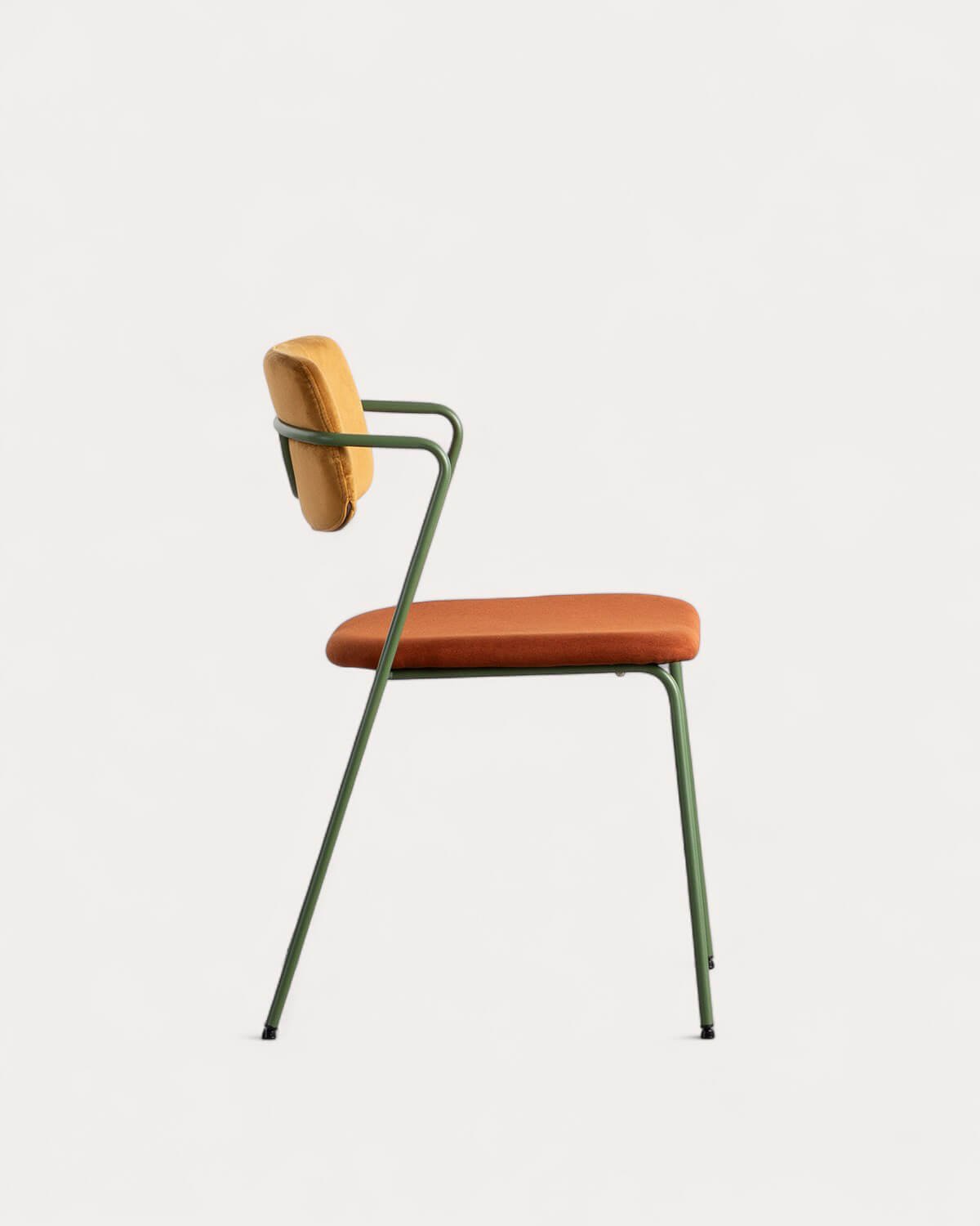 Pack 4 Chaises de Salle à Manger en Velours et Tissu Irun, image de la gelerie 4