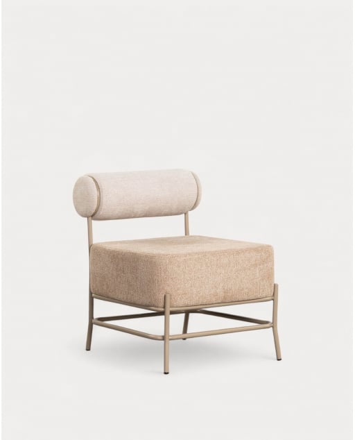 Pack 2 Fauteuils en Tissu et Métal Elin Soft