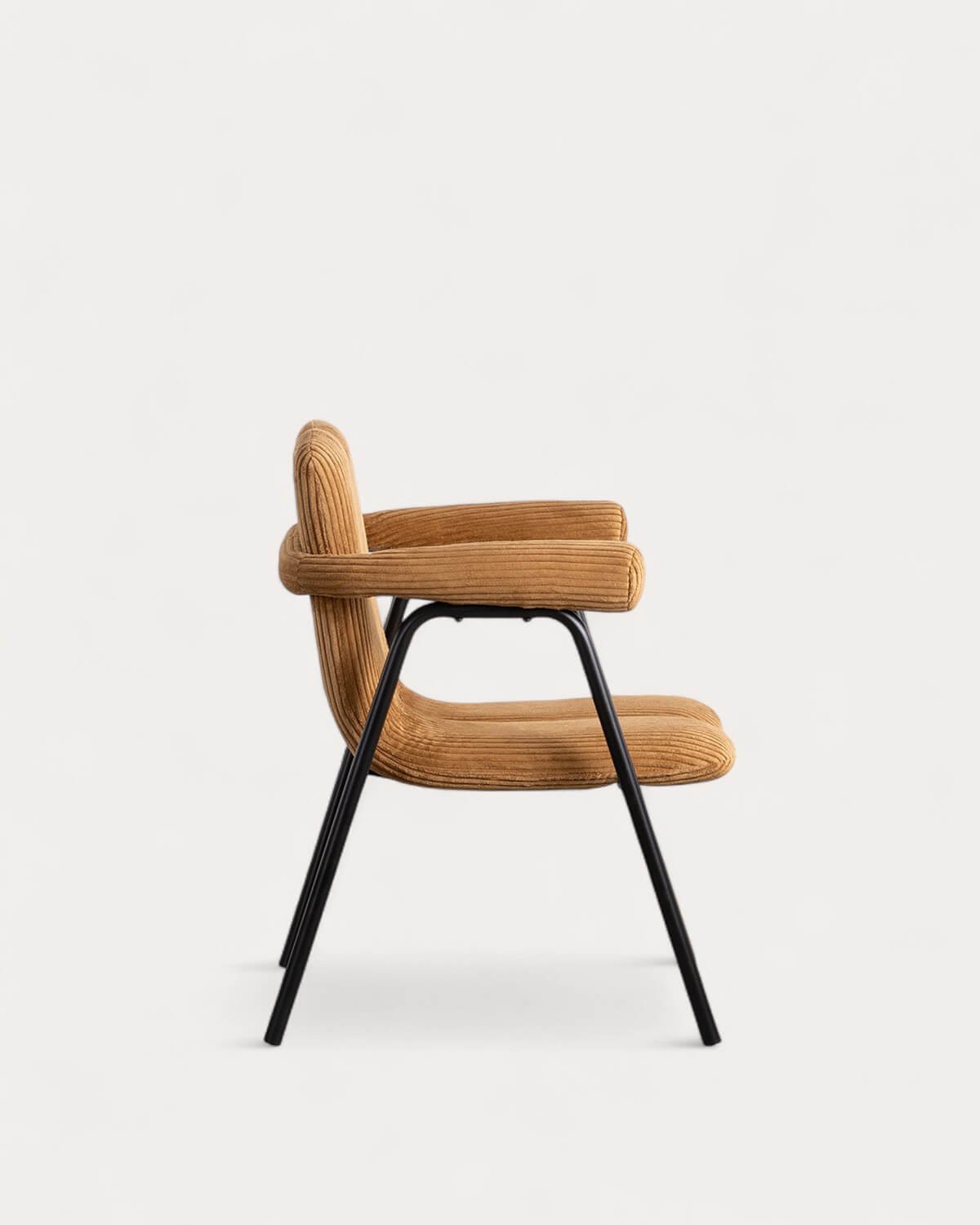 Pack 2 Fauteuils en velours Côtelé Épais et Métal Elles , image de la gelerie 4