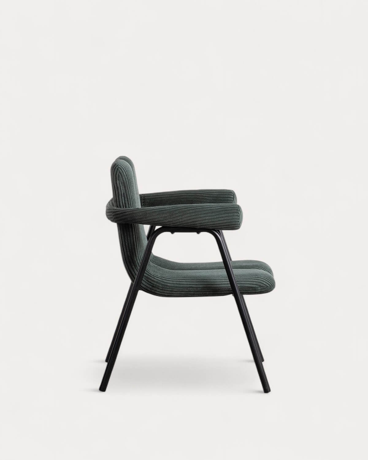 Pack 2 Fauteuils en velours Côtelé Épais et Métal Elles , image de la gelerie 4