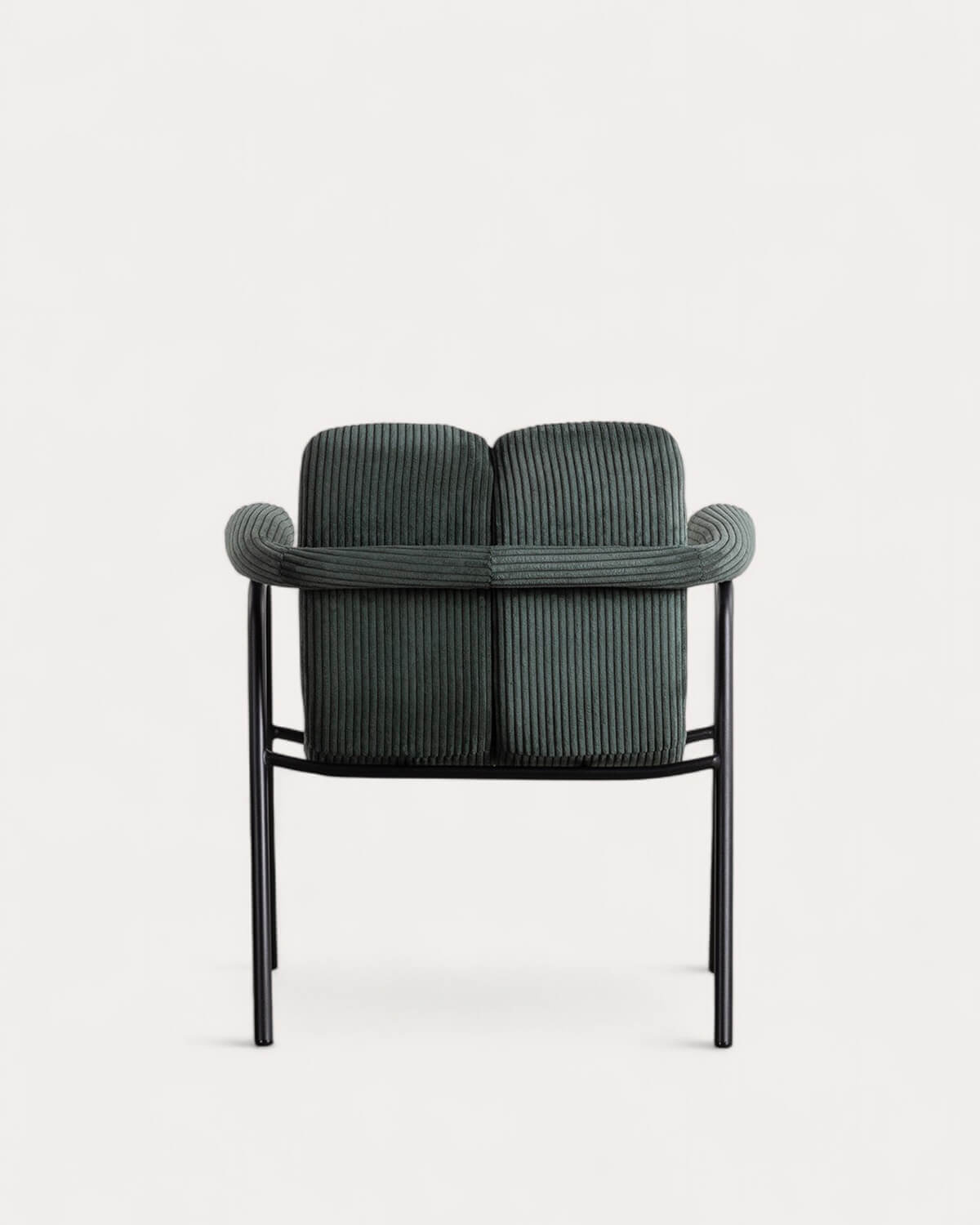 Pack 2 Fauteuils en velours Côtelé Épais et Métal Elles , image de la gelerie 5